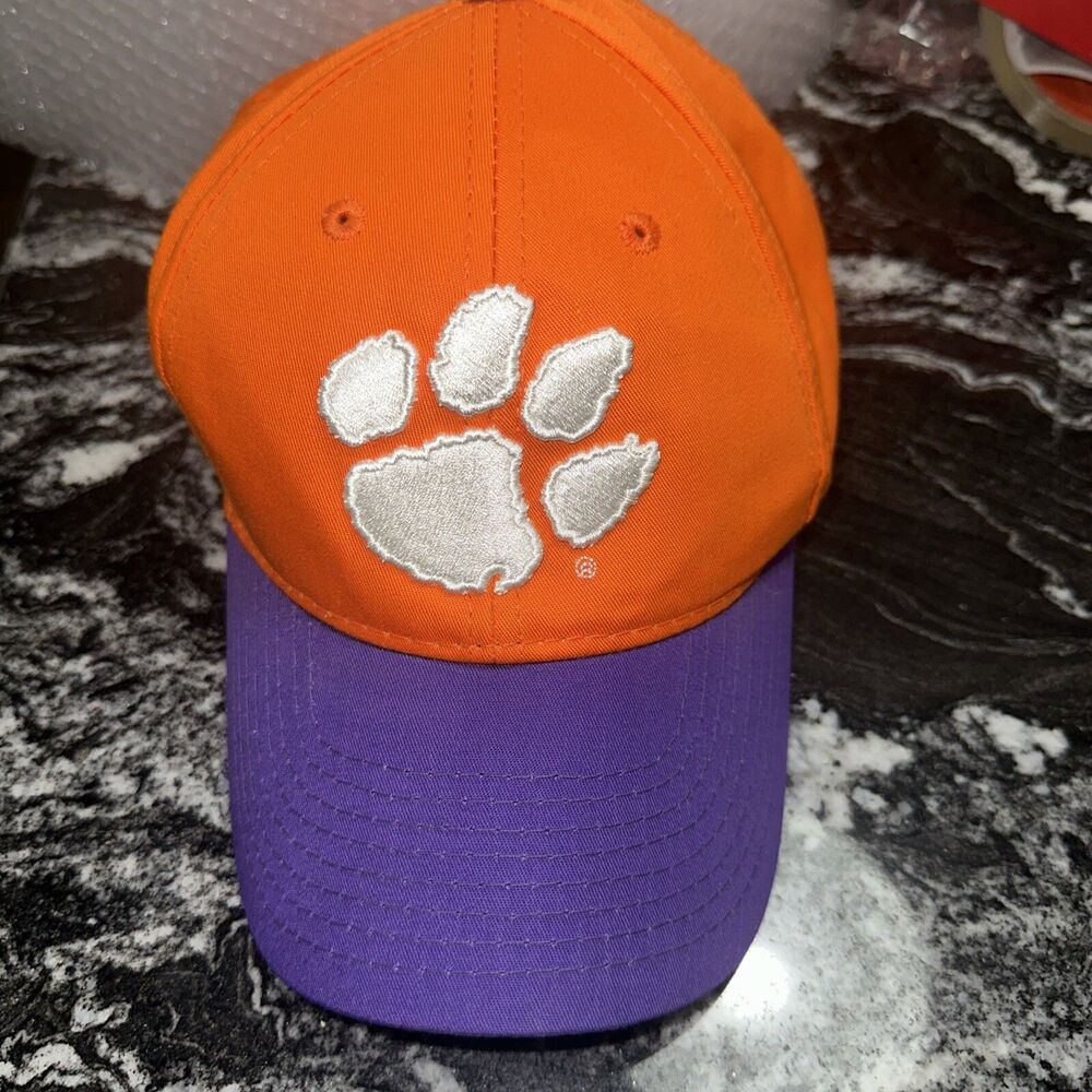 Clemson Tigers NCAA OC Sports Orange Purple Two Tone Hat Cap Adult Adjustable